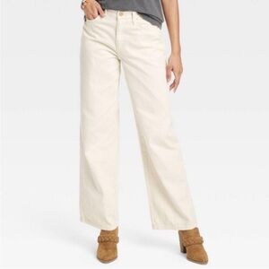 Universal Thread Cream Wide-Leg Pants 4s short Relaxed Petite Target Ecru high